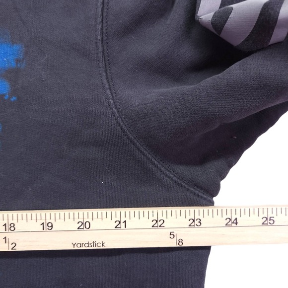 Vintage Tailgate Sweatshirt Mens Large Black Space Jam Hooded Looney Tunes - Picture 4 of 8